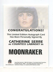 James Bond Archives 2014 Edition Catherine Serre Autograph Card - TvMovieCards.com