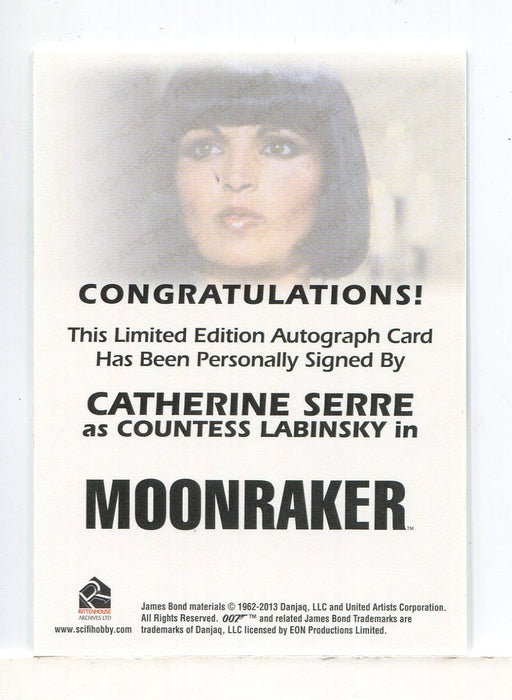 James Bond Archives 2014 Edition Catherine Serre Autograph Card - TvMovieCards.com