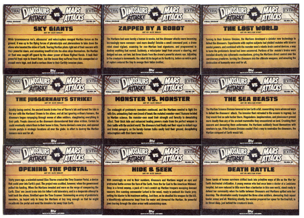 2015 Dinosaurs Attack! Vs Mars Attacks Occupation Foil Parallel Chase Card Set Topps