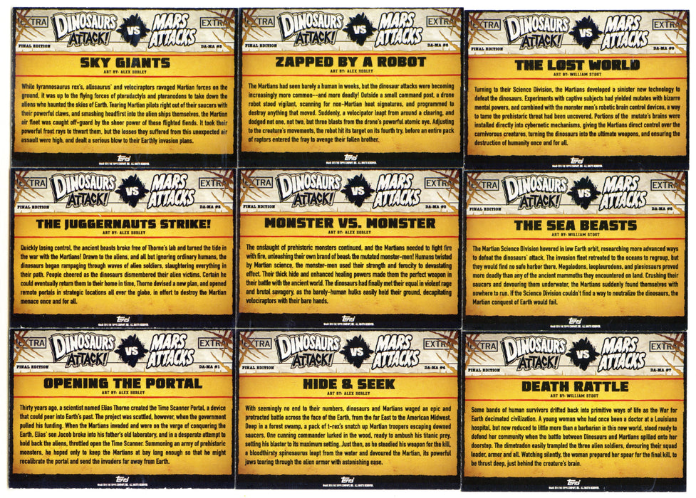 2015 Dinosaurs Attack! Vs Mars Attacks Occupation Chase Card Set Topps