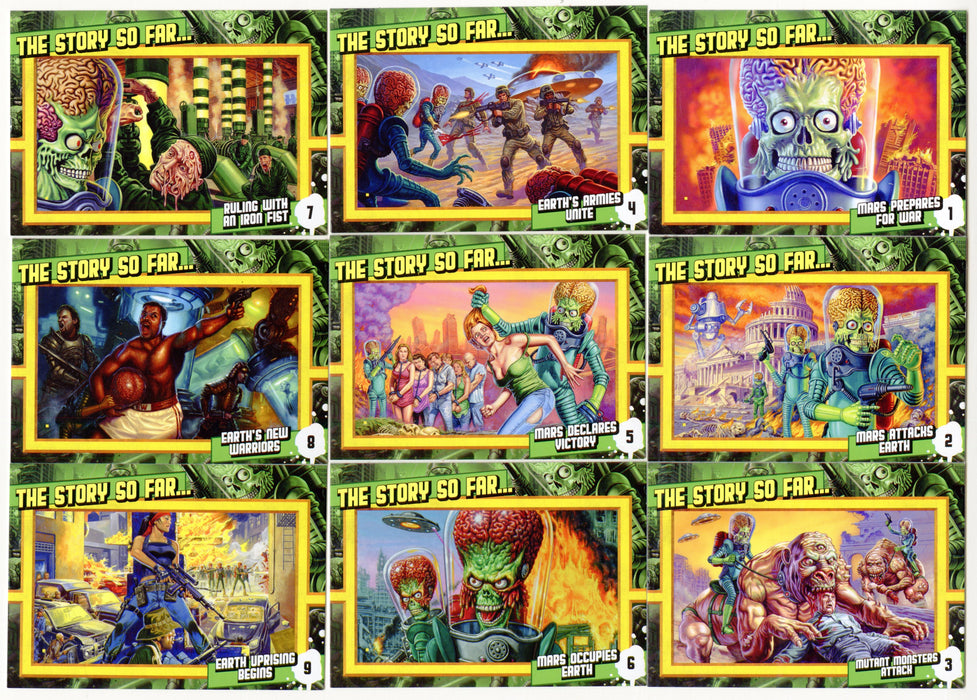 2020 Topps Mars Attacks Uprising "Story So Far' Chase Trading Card Set 9/9