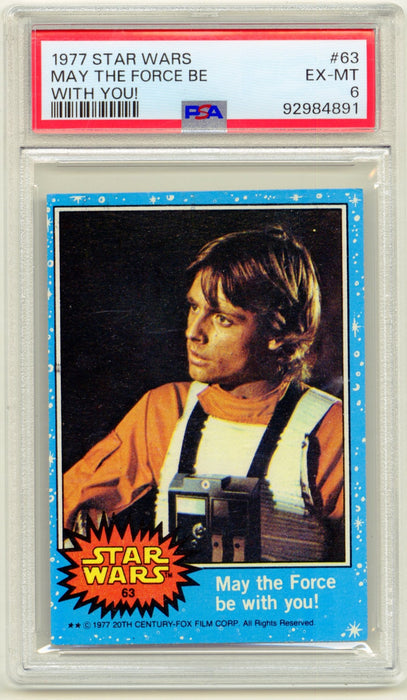 1977 Star Wars May The Force With You! #63 Trading Card PSA 6 EX-MT