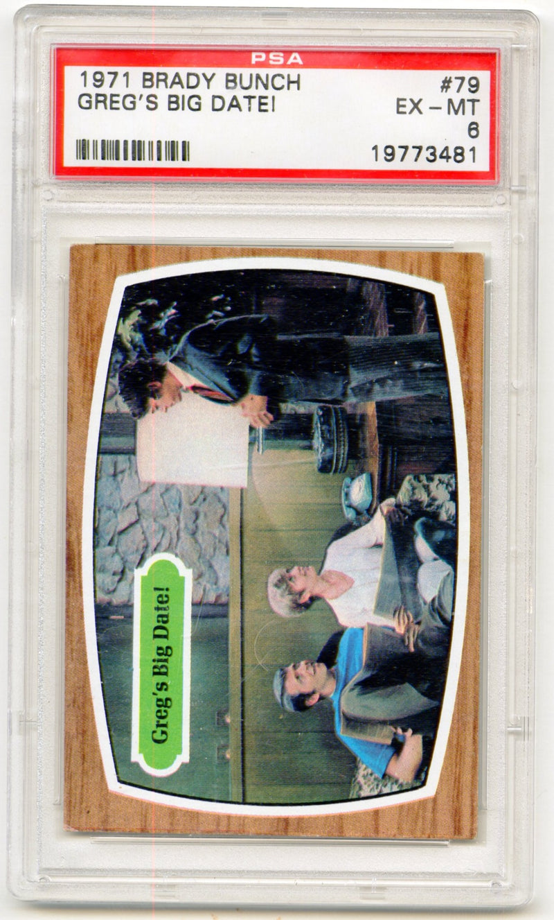 1971 The Brady Bunch TV Show #79 Greg's Big Date! Trading Card PSA 6 EX-MT - TvMovieCards.com