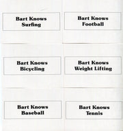 Simpsons Bart Knows Sports Trading Card Set 10 Cards 1990 - TvMovieCards.com
