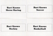 Simpsons Bart Knows Sports Trading Card Set 10 Cards 1990 - TvMovieCards.com