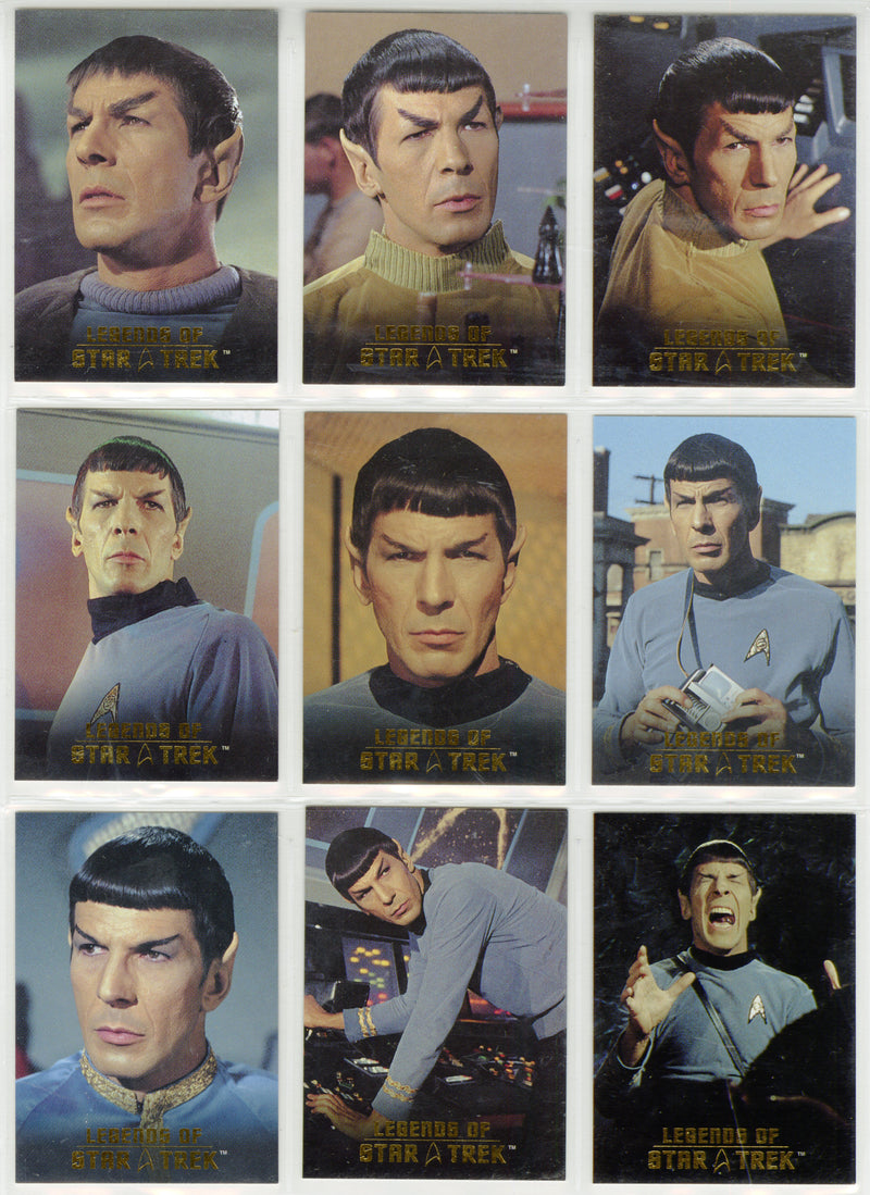Legends Of Star Trek Series 2 Spock Leonard Nimoy Chase Card Set L1-L9 - TvMovieCards.com