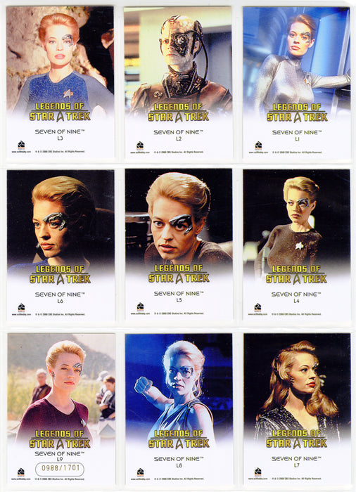 Legends Of Star Trek Series 14: Seven of Nine Chase Card Set L1-L9