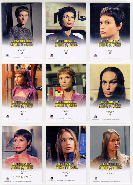 Legends Of Star Trek Series 15: T'Pol Chase Card Set L1-L9
