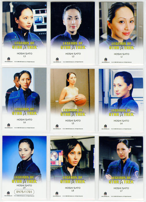 Legends Of Star Trek Series 19: Hoshi Sato Chase Card Set L1-L9