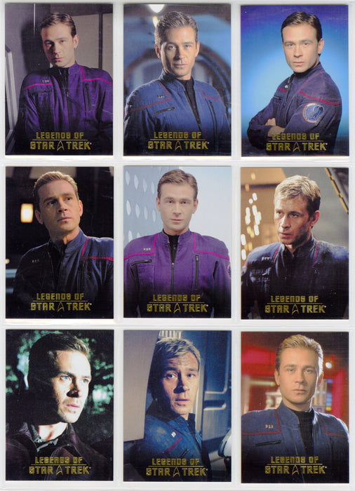 Legends Of Star Trek Series 25: Commander "Trip" Tucker Chase Card Set L1-L9