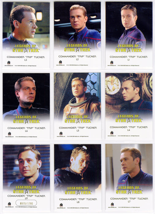 Legends Of Star Trek Series 25: Commander "Trip" Tucker Chase Card Set L1-L9