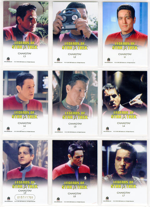 Legends Of Star Trek Series 31: Chakotay Chase Card Set L1-L9