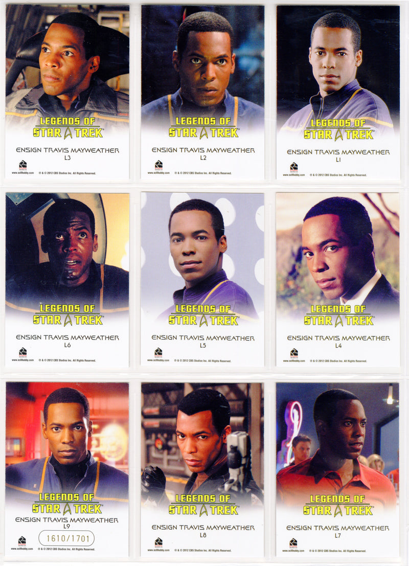 Legends Of Star Trek Series 34: Ensign Travis Mayweather Chase Card Set L1-L9 - TvMovieCards.com