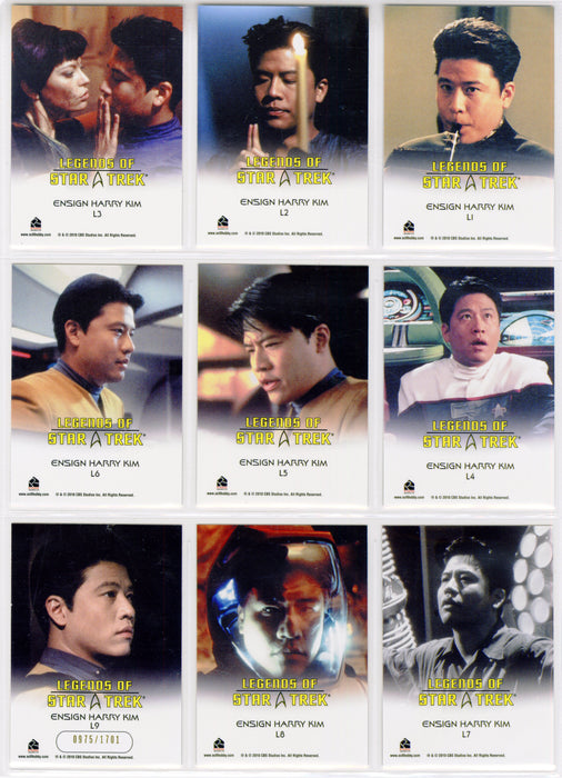 Legends Of Star Trek Series 26: Ensign Harry Kim Chase Card Set L1-L9