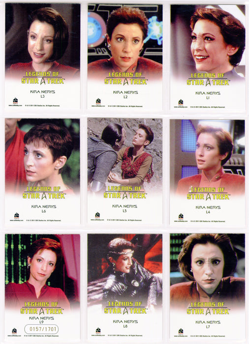 Legends Of Star Trek Series 28: Kira Nerys Chase Card Set L1-L9