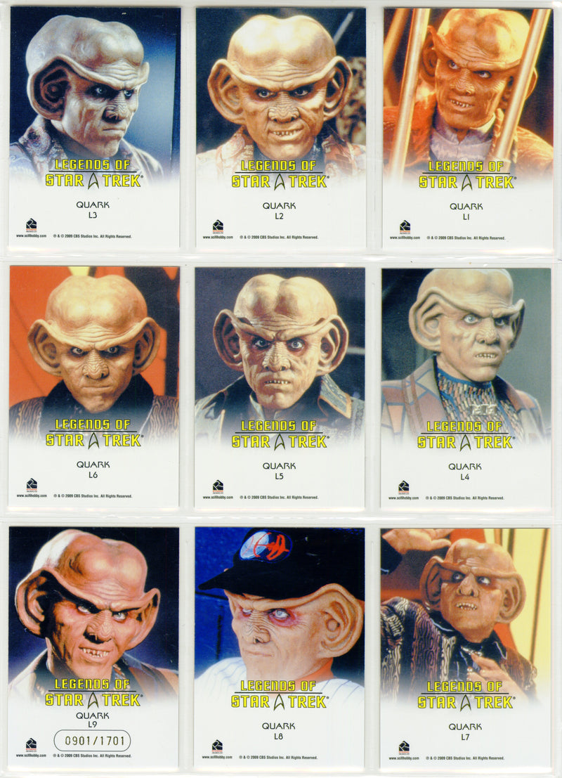 Legends Of Star Trek Series 20: Quark Chase Card Set L1-L9 - TvMovieCards.com