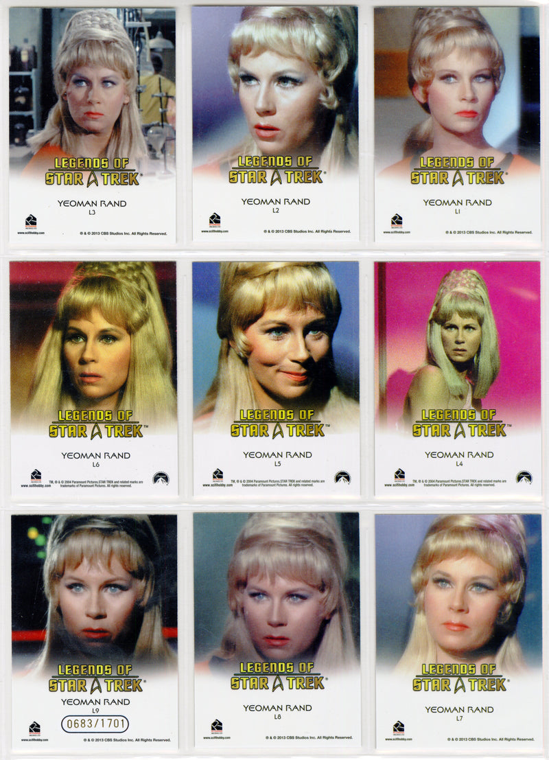 Legends Of Star Trek Series 5 Yeoman Rand Chase Card Set L1-L9 - TvMovieCards.com