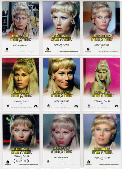 Legends Of Star Trek Series 5 Yeoman Rand Chase Card Set L1-L9 - TvMovieCards.com