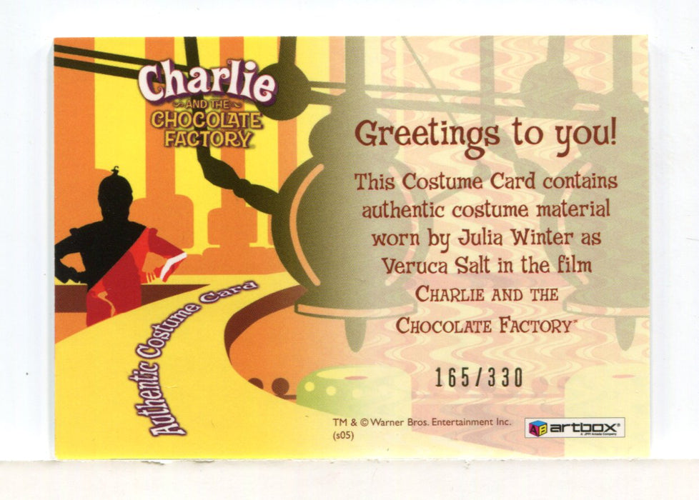 Charlie & Chocolate Factory Julia Winter as Veruca Salt Costume Card #165/330