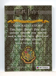 Harry Potter Half Blood Prince Update Seamus's Cauldron Prop Card HP P8 #170/180 - TvMovieCards.com