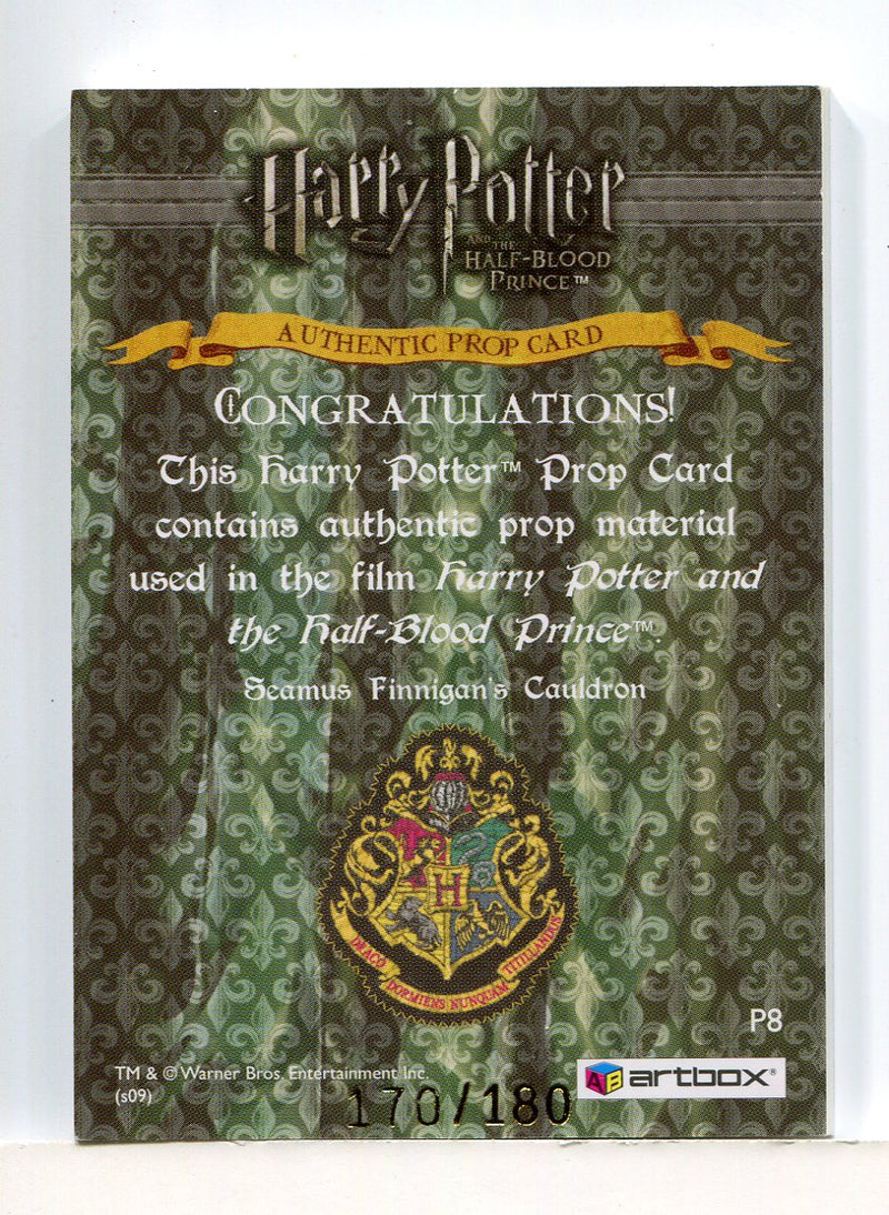 Harry Potter Half Blood Prince Update Seamus's Cauldron Prop Card HP P8 #170/180 - TvMovieCards.com