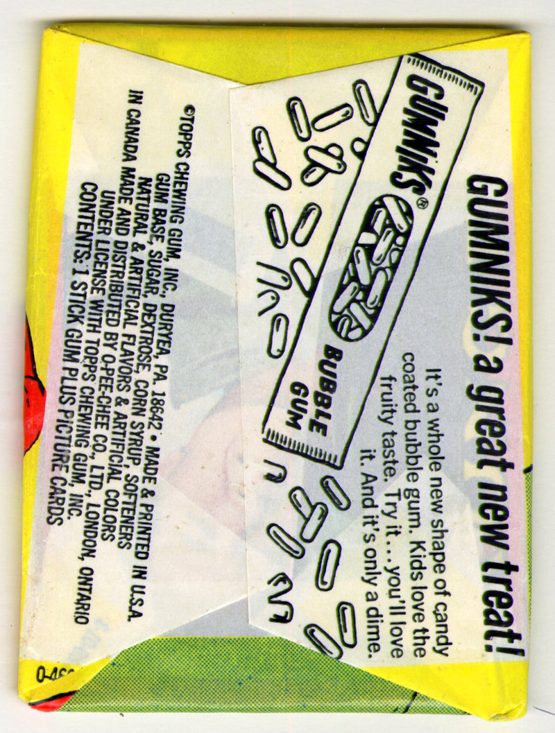 Kung Fu 1973 Topps Vintage Bubble Gum Sealed Card Pack (Gumniks Ad) - TvMovieCards.com