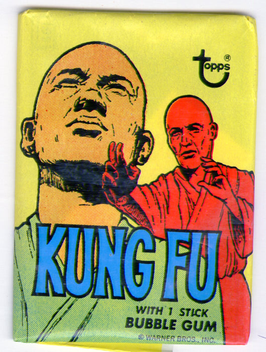 Kung Fu 1973 Topps Vintage Bubble Gum Sealed Card Pack (Svengali Magic Ad)