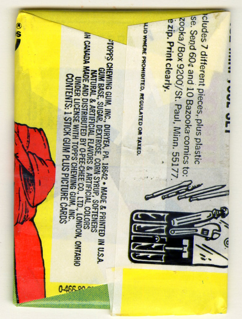 Kung Fu 1973 Topps Vintage Bubble Gum Sealed Card Pack (Tool Kit Ad) - TvMovieCards.com