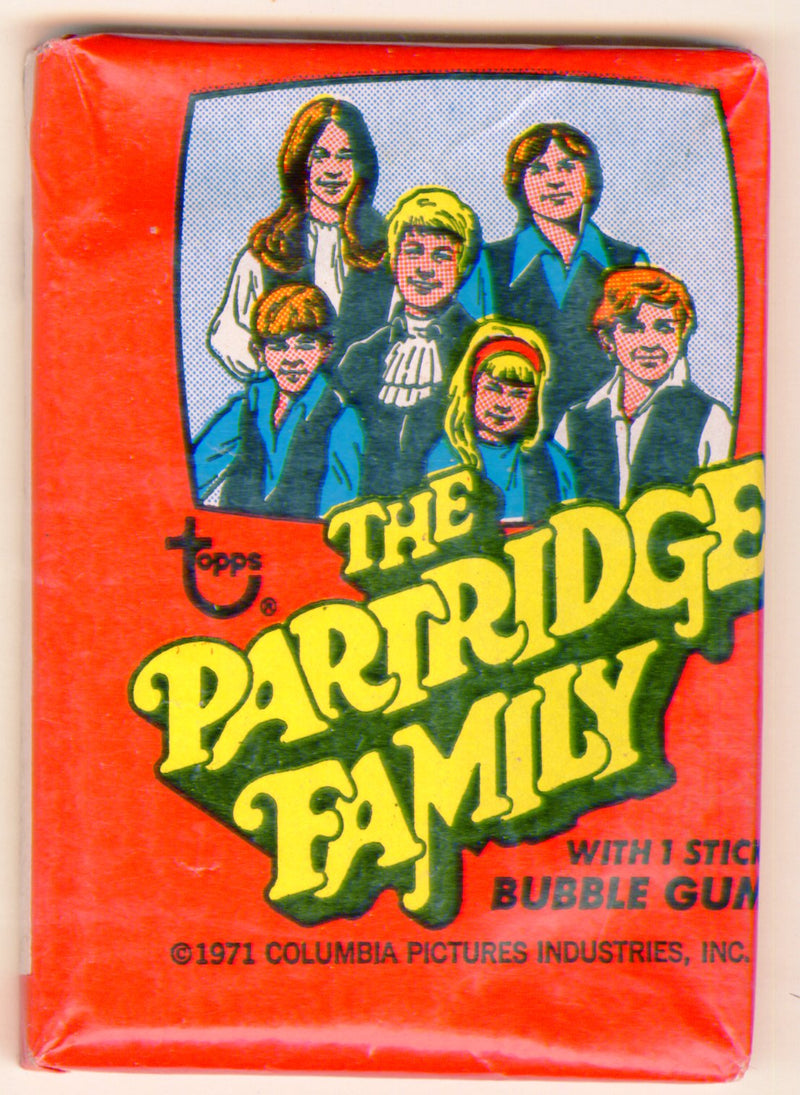 1971 The Partridge Family Series 1 Vintage Bubble Gum Sealed Card Wax Pack Topps - TvMovieCards.com