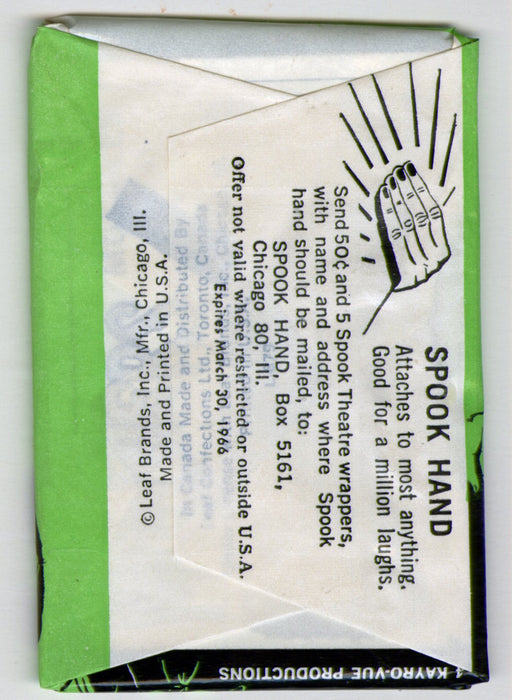 1964 Munsters Tv Show Vintage Bubble Gum Sealed Wax Card Pack Leaf