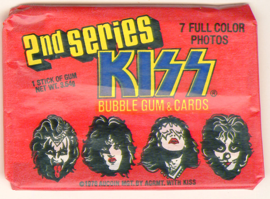 1978 Kiss Series 2 Vintage Bubble Gum Sealed Wax Card Pack Donruss