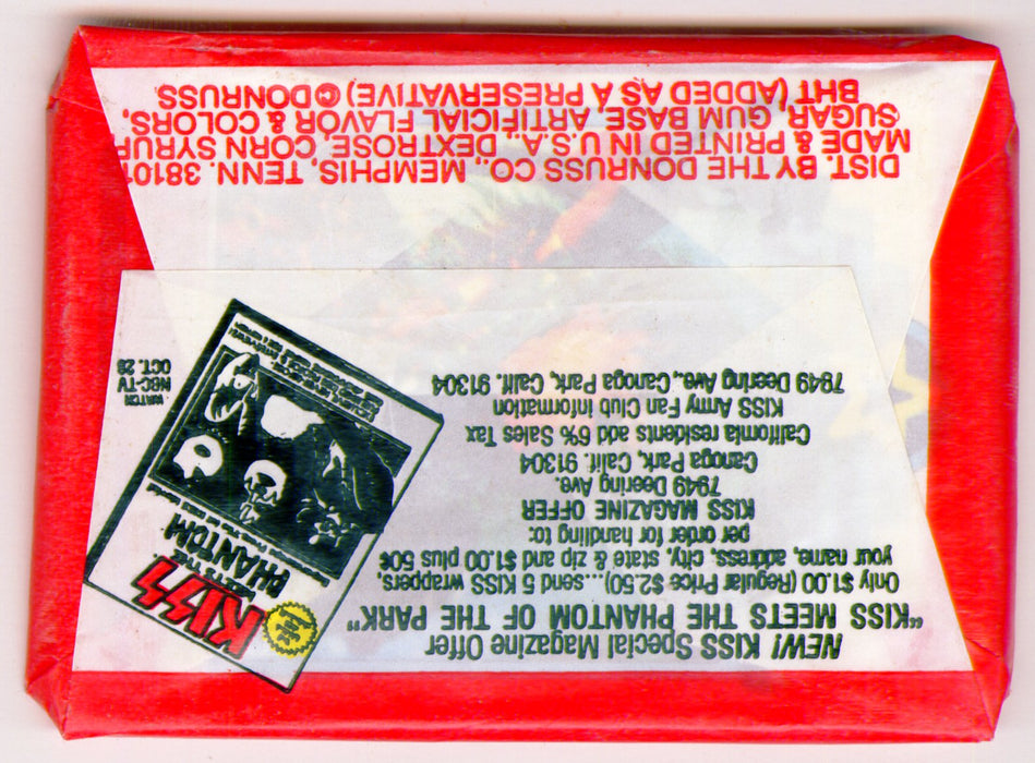 1978 Kiss Series 2 Vintage Bubble Gum Sealed Wax Card Pack Donruss