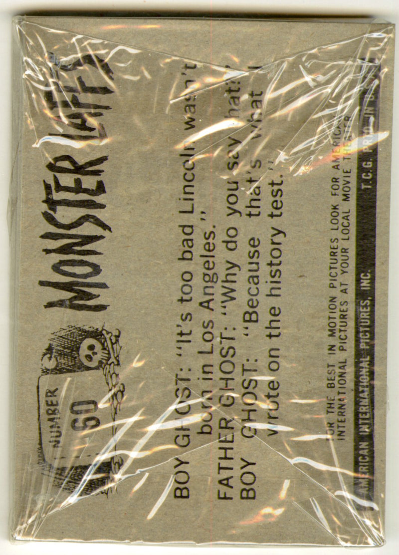 1966 Monster Laffs Sealed Cello Trading Card Pack Topps #3 & #60 - TvMovieCards.com