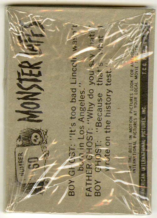 1966 Monster Laffs Sealed Cello Trading Card Pack Topps #3 & #60