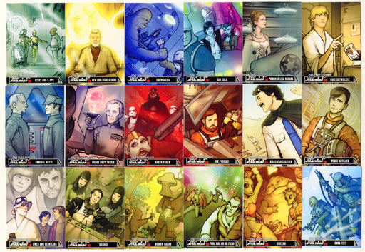 2013 Star Wars IA New Hope Illustrated One Year Earlier Chase Card Set OY-1/OY-18 - TvMovieCards.com