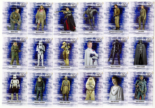 2016 Star Wars Rogue One Series 1 Character Sticker Chase Card Set 18 Cards - TvMovieCards.com