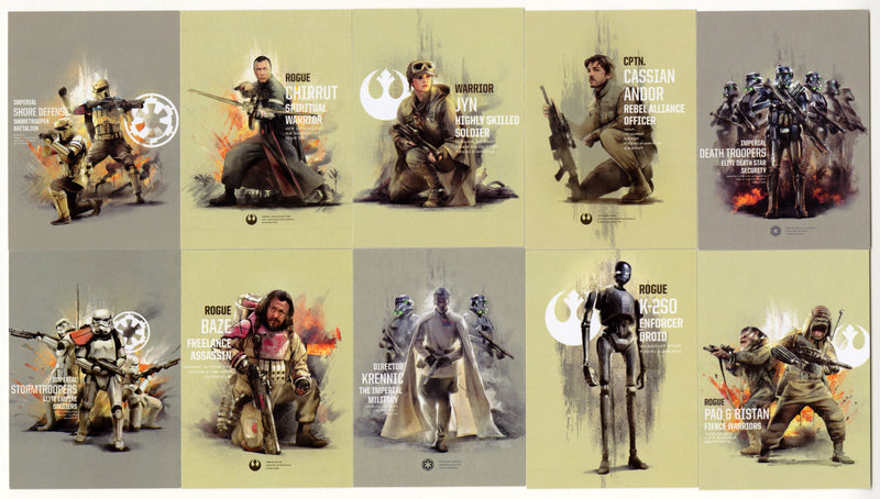 2017 Star Wars Rogue One Series 2 Prime Forces Chase Card Set PF-1/PF-10 Topps - TvMovieCards.com