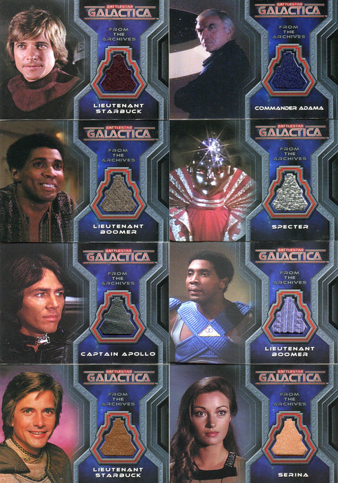 Battlestar Galactica Colonial Warriors Costume Card Set CC2 thru CC12 - TvMovieCards.com