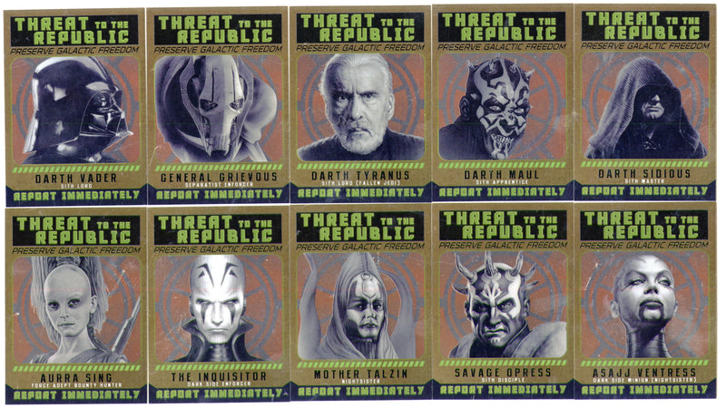 2015 Star Wars Chrome Perspectives Threat to the Republic Chase Card Set Topps - TvMovieCards.com