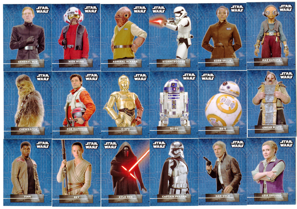 2016 Star Wars The Force Awakens Series 2 Character Sticker Chase Card Set - TvMovieCards.com