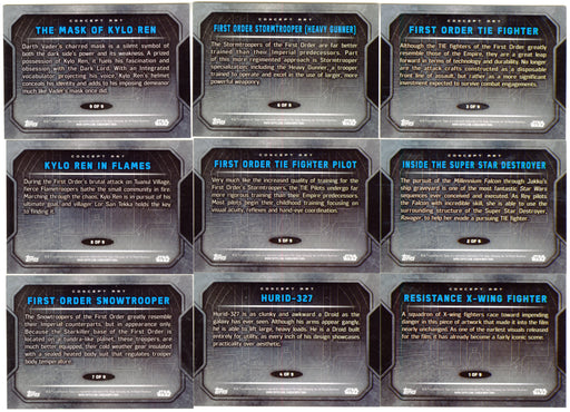 2016 Star Wars The Force Awakens Series 2 Concept Art Chase Card Set - TvMovieCards.com