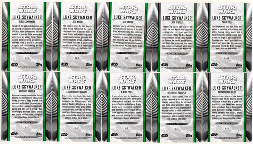 2019 Star Wars Skywalker Saga Luke Skywalker Iconic Looks Chase Card Set IL-1/10 - TvMovieCards.com