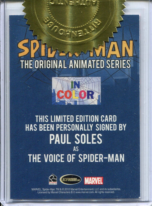 Spider-Man Original Animated Series Paul Soles Autograph Card & Lenticular Set - TvMovieCards.com