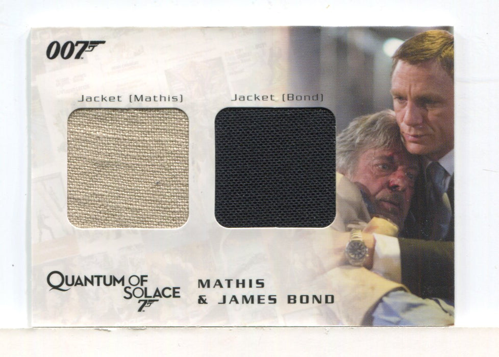 James Bond 2009 Archives James Bond & Mathis Double Relic Card QC10 #022/725 - TvMovieCards.com
