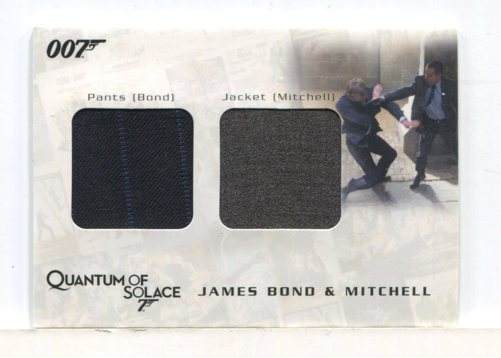 James Bond 2009 Archives James Bond & Mitchell Double Relic Card QC15 #781/850 - TvMovieCards.com