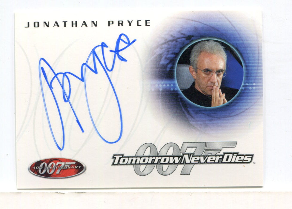 James Bond 40th Anniversary Jonathan Pryce Autograph Card A1 - TvMovieCards.com