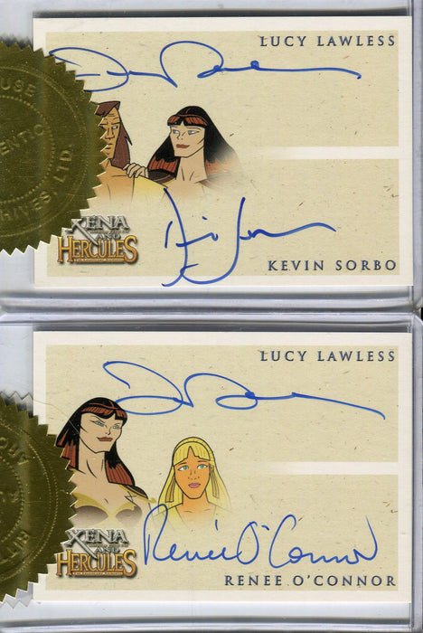 Xena & Hercules Animated Adventures Double Autograph Card Set 2 Cards