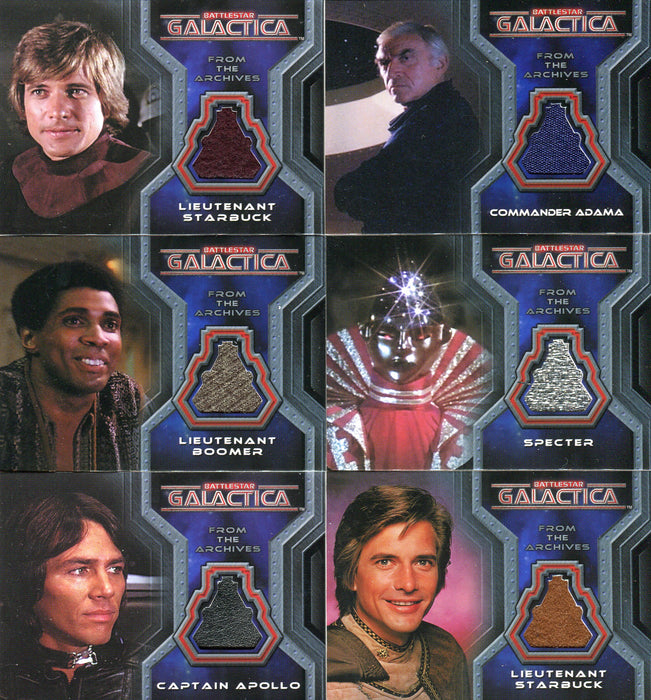 Battlestar Galactica Colonial Warriors Costume Card Lot 6 Cards