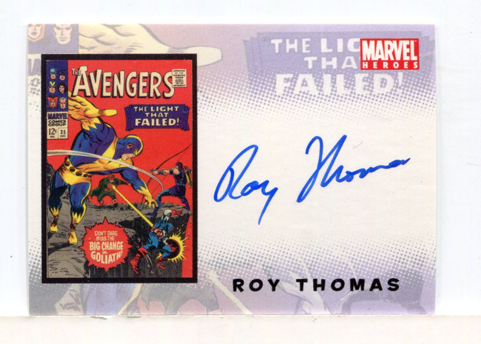 Avengers Complete 1963 to Present Roy Thomas Autograph Card