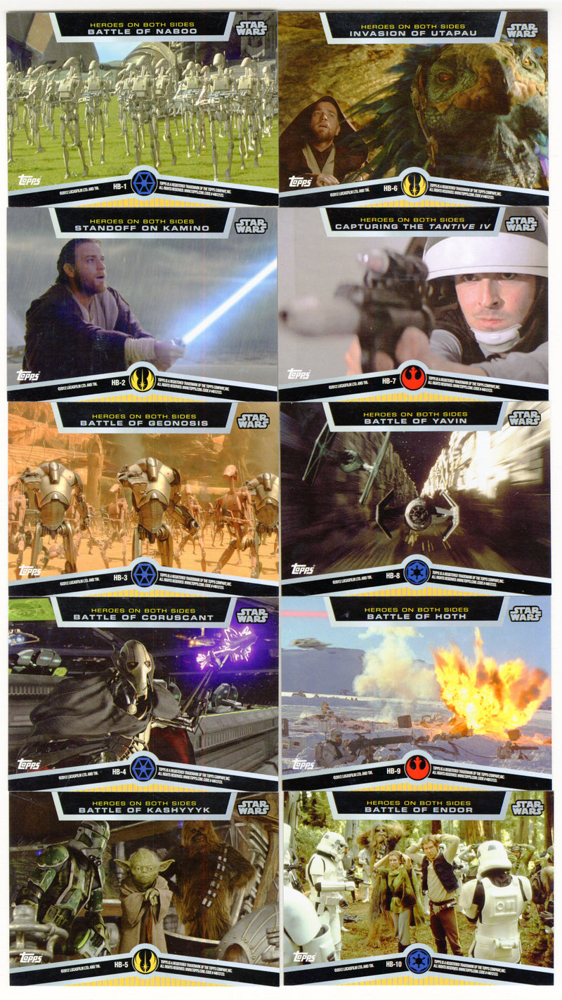 Star Wars Galactic Files S1 "Heroes on Both Sides" Trading Chase Card Set HB-1 / - TvMovieCards.com